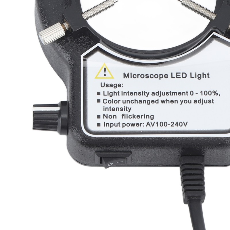 Microscope Ring Light LED Light Source Adjustable Microscope Accessory 100‑240V