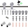 TSMST 5.5FT Stainless Steel Sliding Barn Door Hardware Kit, Top