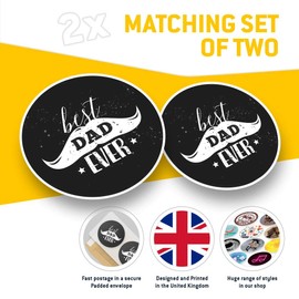 2 x 7.5cm Vinyl Stickers - Best Dad Ever Father's Day Decals 41367