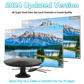 RV TV Antenna Outdoor, Long Range Omnidirectional Reception Enhanced VHF and UHF 4K HD TV Antenna for Added Stability for Outdoor/Attic/RV Use (RTV084W)