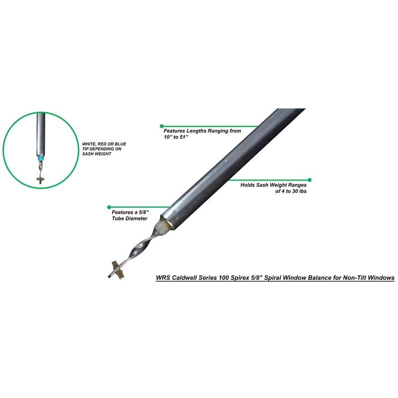 WRS Caldwell Series 100 Spirex 5/8" Spiral Window Balance for