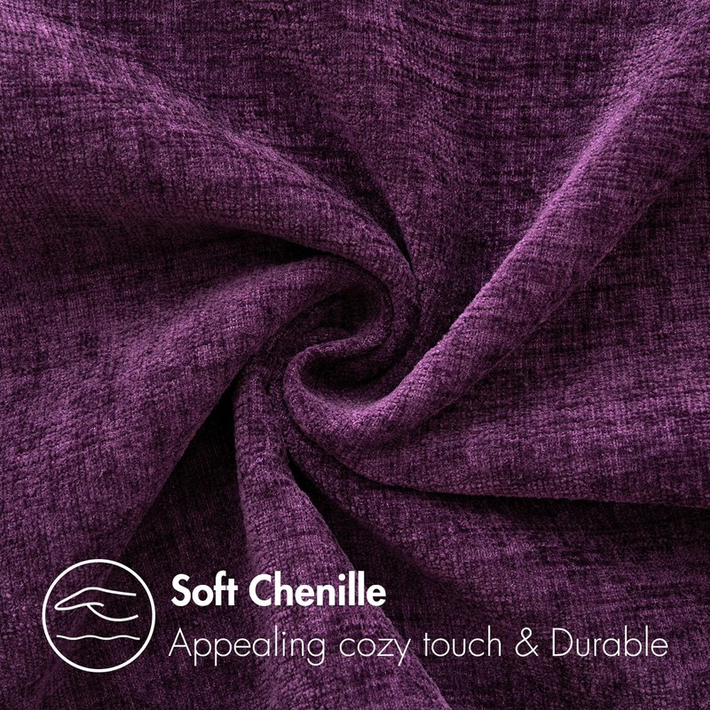 MIULEE Pack of 2 Plum Purple Throw Pillow Covers 20x20