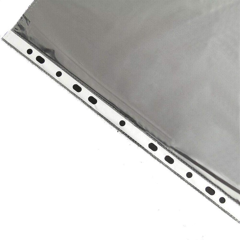 SENRISE A4 Files Sleeves, 100pcs Punched Filing Folders 30 Micron