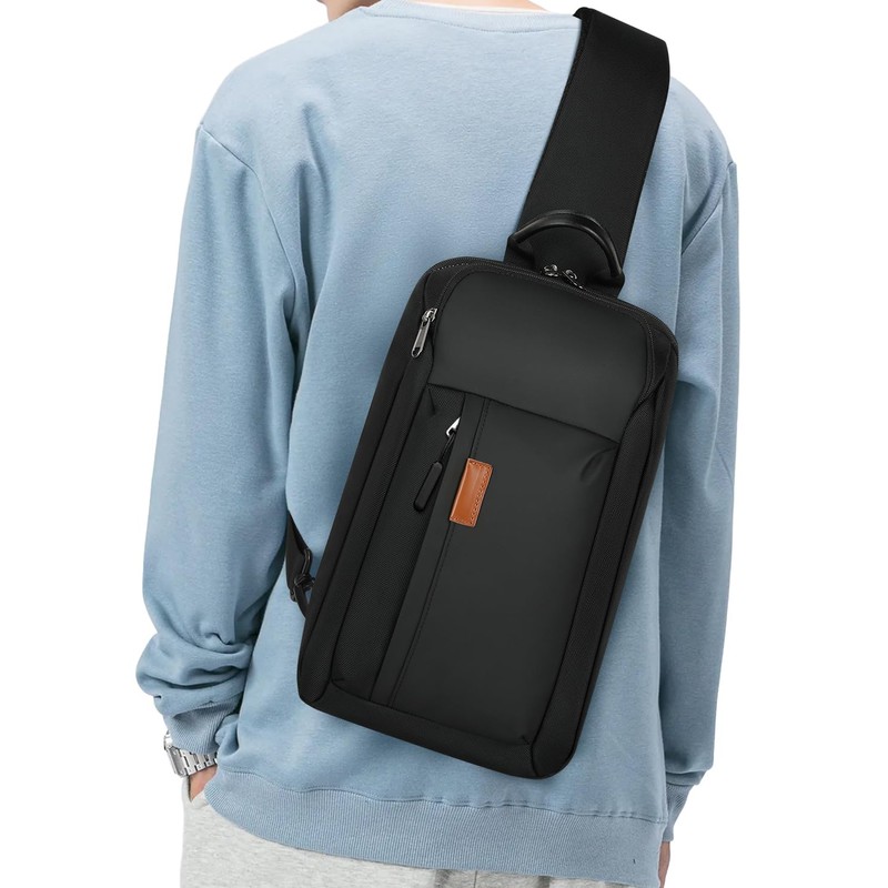 Large Sling Bag for Men Lightweight Waterproof Crossbody Bag Travel