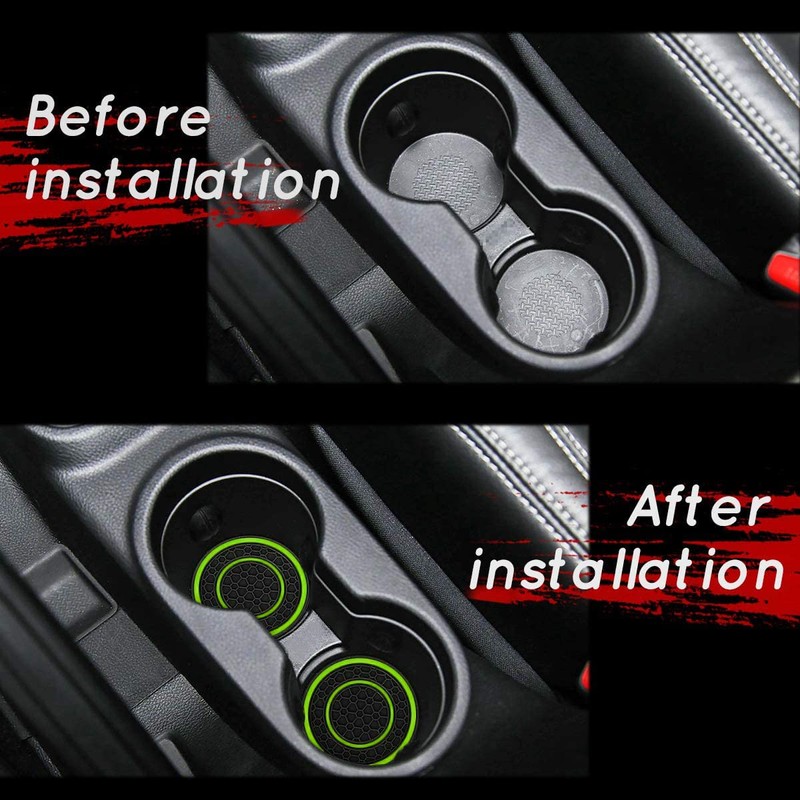 Auprite Car Cup Holder Coasters, 2 Pack Universal Auto Anti