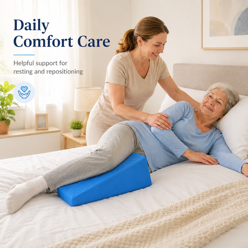 Breathable Triangular Nursing Support Cushion for Bed Rest – Skin-Friendly