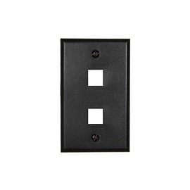Networx Keystone Wall Plates (2 PORT, BLACK)
