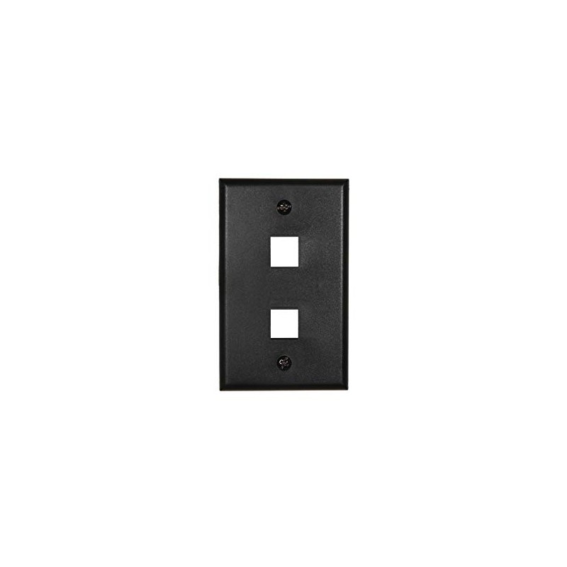 Networx Keystone Wall Plates (2 PORT, BLACK)
