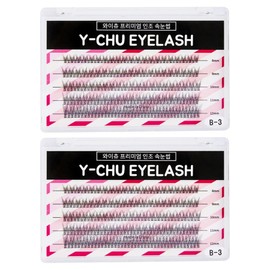 Waichu Premium Strand Partial Eyelashes 12mm B-3-6, Black, 400 pcs / 와이츄 프리미엄 가닥 부분속눈썹 12mm B-3-6, 블랙, 400개