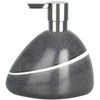 Spirella Etna Stone Soap Dispenser Polyresin Black White Stone Effect