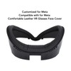VR Face Pad Black Raised PU Leather Sweat Proof Light