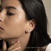 S.Leaf Cubic Zirconia Stud Earrings Studs Statement Earrings for Women