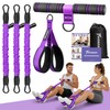WOQQW Multifunction Pedal Resistance Band with Handle, Upgraded 3 Tube