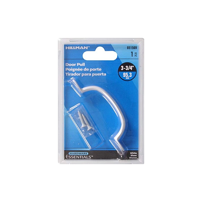 Hardware Essentials Utility Pull White Coating 3-3/4" 851569