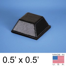 Black Rubber Feet (50 Pack) Self Stick Bumper Pads - Made in USA - Adhesive Square Bumpers for Electronics, Speakers, Laptop, Appliances, Furniture, Computers