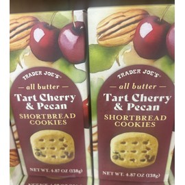 Trader Joe's 2 Packs Trader Joe's All Butter Tart Cherry And Pecan Shortbread Cookies 4.87 oz