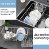 Small Dish Drainer Rack in Sink Adjustable, Expandable 304 Stainless