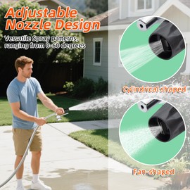 CulinaryEdge M5 Long Reach Nozzle Swivel Fitting, 0 to 60° spray pattern, for Use with Pressure Washer 3-7 GPM, Adjustable Pressure Washer Soft Wash Soap Nozzle Tips