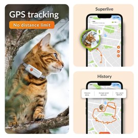 Weenect Cat XS - New GPS Tracker for Cats | Real-time Mini GPS Tracker for Cats | Smallest Model on The Market | Collar Included | Subscription Required