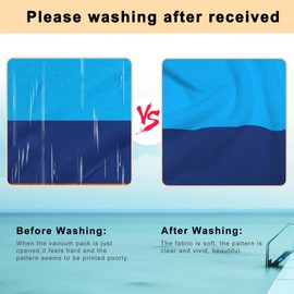 Ruikyhom Lounge Chair Towel Cover, Beach Chair Covers (Pack of 2), Striped Lounge Chair Towels with Fitted Top Pocket for Garden Courtyard Outoor Loungers, 85 x 30 in,Striped Navy Brown