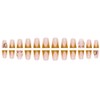 Gold French Tips Press on Nails Medium Duck False Nails