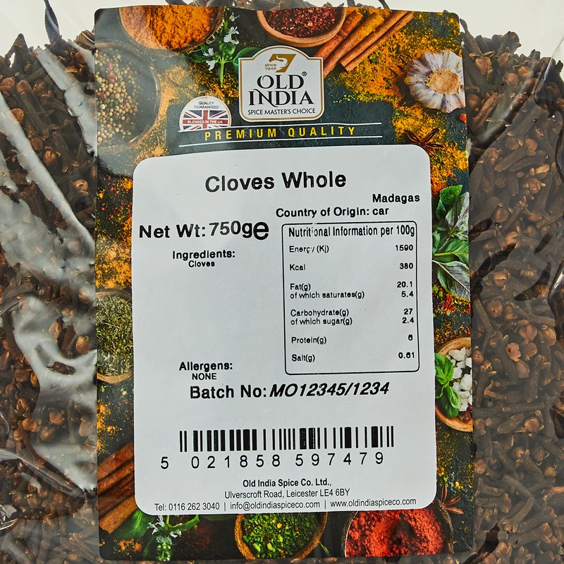 Old India Cloves Whole 750g