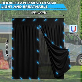 tivekeo tivekeo Insektennetz Ersatz fr Renault Trafic 2014-2025 High Roof H2, Auto Hintertr Heckklappe Insektennetz, Zweischichtig Magnetische Moskitonetze mit Wildleder au?en fr Bugs Insekten fr Camping