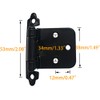 1/2 Inch Overlay Cabinet Door Hinges, Flush Cabinet Hinges, Matte