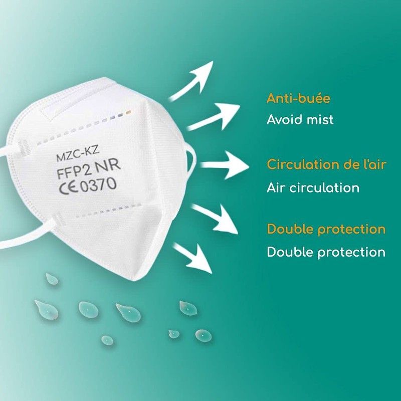 eHealth Pro - Box of 20 FFP2 NR respirator masks,