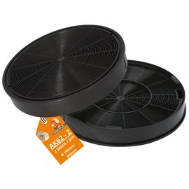 DREHFLEX AK62-2 2x Activated Carbon Filters for Cooker Hood - Alternative for Miele 6532971 BSH 00748732 00748733 DHZ5316 LZ55651 Z5135X1 (484000008674 D196 196 1) 12001 6755 EFF62 9029800464
