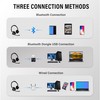 SUNITEC Wireless Headset with Microphone for Work, Bluetooth Headphones with