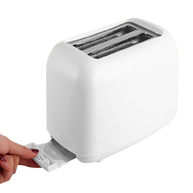 650W Toaster with Double Wide Slots 6 Gears White Bread
