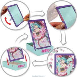 Hatsune Miku Japanese Virtual Singer Collectible Portrait Micro Puzzle Cherry Blossom 150 Pieces Compact and Elaborate Design Perfect for Teens, Kids and Adults Collectors CV01