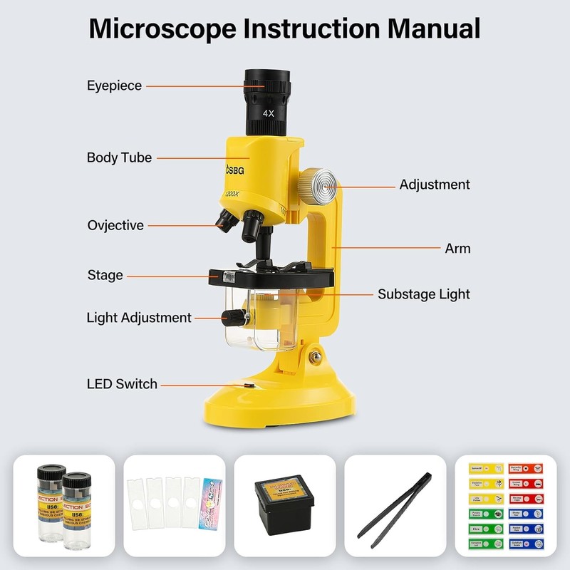 Kids Microscope, Microscope for Kids Portable Microscope Kids Educational Science