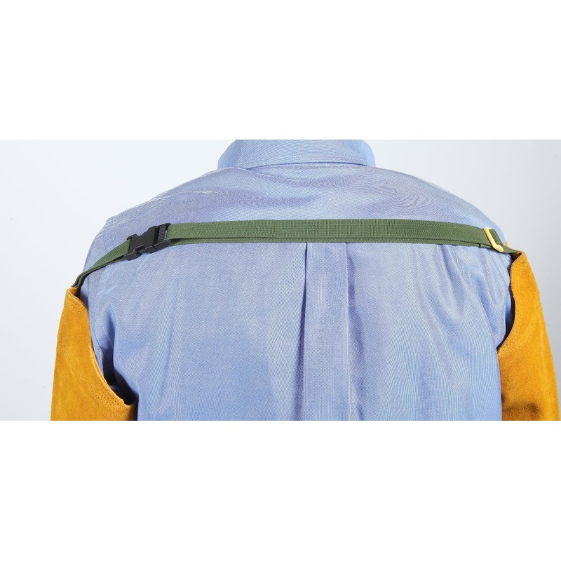 Leather Welding Sleeves with Adjustable Shoulder Strap, Heat & Flame