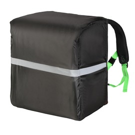 BESPOTCL, Rain Cover, For Sudden Rain, Waterproof, Large Capacity, Includes Reflective Materials, For Delivery Bags, Woover Eats, Food Delivery, Rain Protection, Dust Protection, Not A Bag, Black