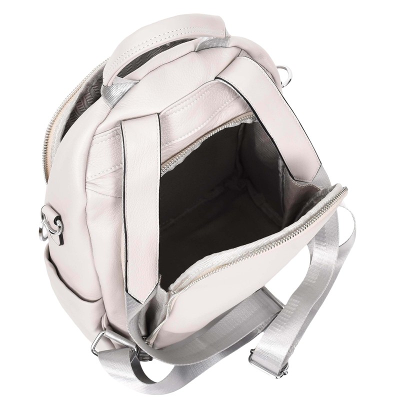 Womens Real Leather Fashion Backpack Casual Style Eliza (Grey)