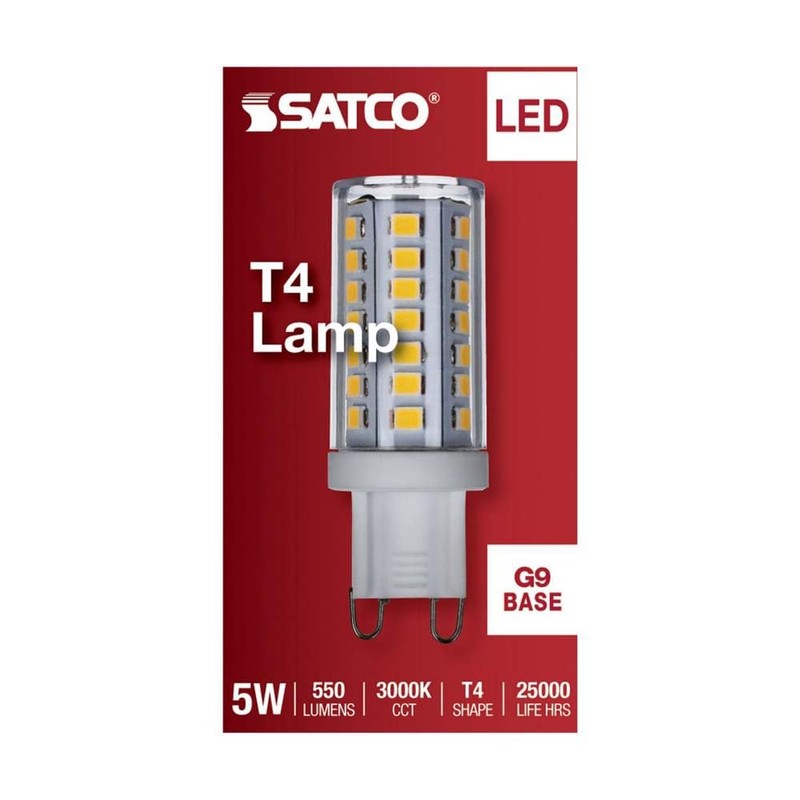 Satco 5 Watt JCD LED Clear 3000K G9 Base 120