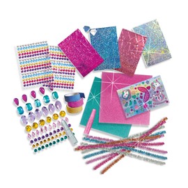 SES Creative 14139 Glitter Mega Craft Box - Creative Craft Set for Children from 5 Years - Includes Diamond Stickers, Glitter Glue and More - Perfect for Decorating and Crafts
