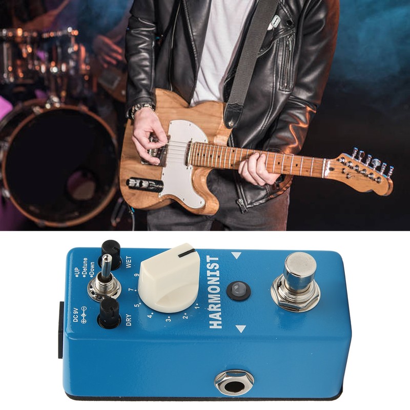 Digital Chip Effect Pedal Metal Blue Guitar Transpose Effects Pedals