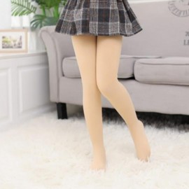 Kids' Thick Brushed Thermal Tights & Leggings for Winter 01.Sock Type White/L