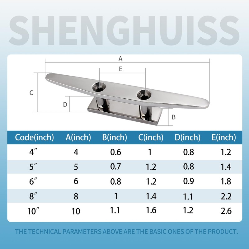 SHENGHUISS Boat Open Base Cleat 316 Stainless Steel Mooring Dock