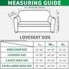 MAXIJIN Stretch Loveseat Couch Cover for 2 Cushion Couch (55"-69"