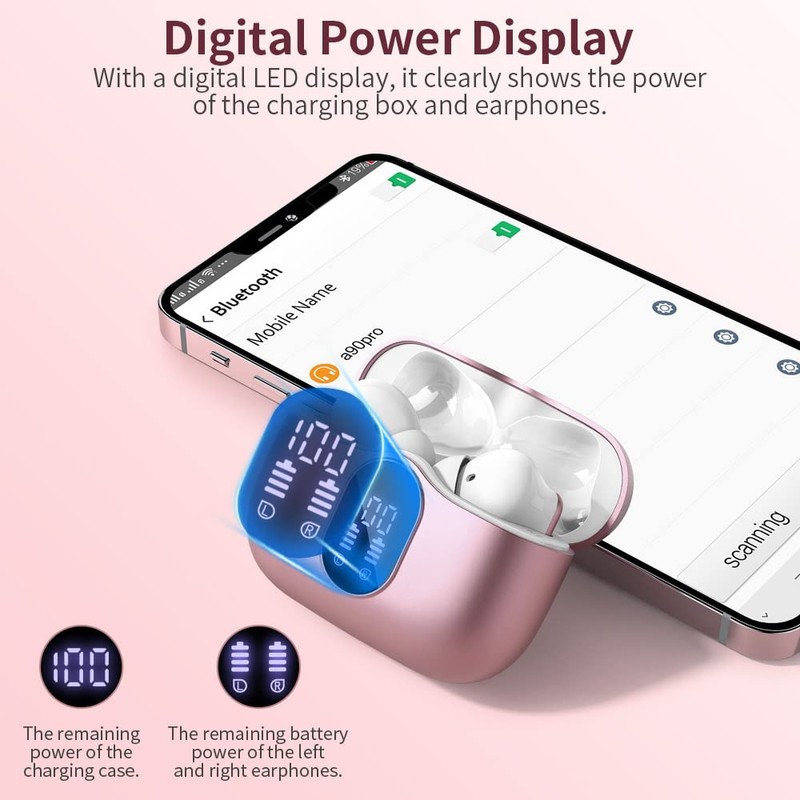 Bluetooth Headphones, Wireless Bluetooth 5.3 Sport In-Ear Headphones with 4
