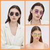 WDZAYXC Retro Classic Round Polarized Sunglasses with Metal Frame for
