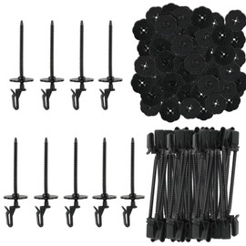 Zalizr 50 Sets Solar Panel Mesh Clips, Fence Panel Fastener Kit for Bird & Critter Guard, Nylon Roof Clips to Stop Pigeon Bird Access, Animal Guard Wire Mesh Fixing Kit for Outdoor Use