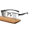 JOLLYNOVA Photochromic Progressive Reading Glasses Men,Half Rim TR90 Temples Blue