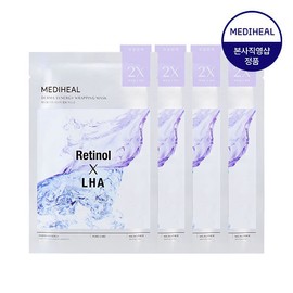 Mediheal (Retinol x LaHA) Derma Synergy Wrapping Mask Pore Tightening 4 Sheets / 메디힐 (레티놀X라하) 더마시너지 랩핑마스크 모공탄력 4매