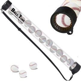 Retrora Baseball Pickup Tube Holds 14 Balls, Baseball Picker Upper Ball Holder with Shoulder Strap - Durable All-Terrain Design for Coaches, Parents and Teams