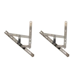 MroMax 2PCS 10inches Stainless Steel Casement Window Friction Hinge Stays Foldable Expansion Brace Sliver Tone